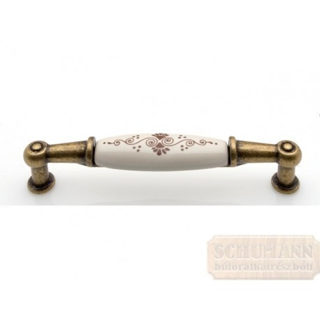 Antikolt fogantyú - zöld virág